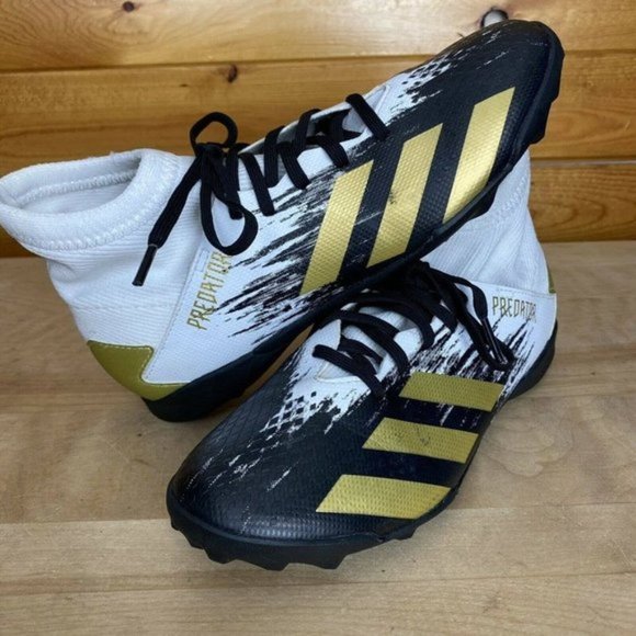 Adidas Predator Men's 4.5 Soccer Cleats Black White Gold FW9220 - Picture 7 of 12